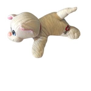 Vintage Tonka Pound Puppies Purries Kitty Cat White & Gray Striped Tabby Plush